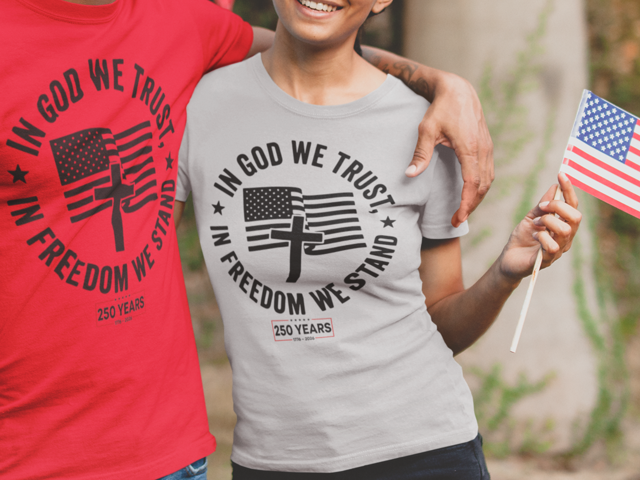 100% Cotton In God We Trust Patriotic T-Shirt