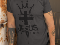 Jesus Is King - 100% Cotton Fitted Tee