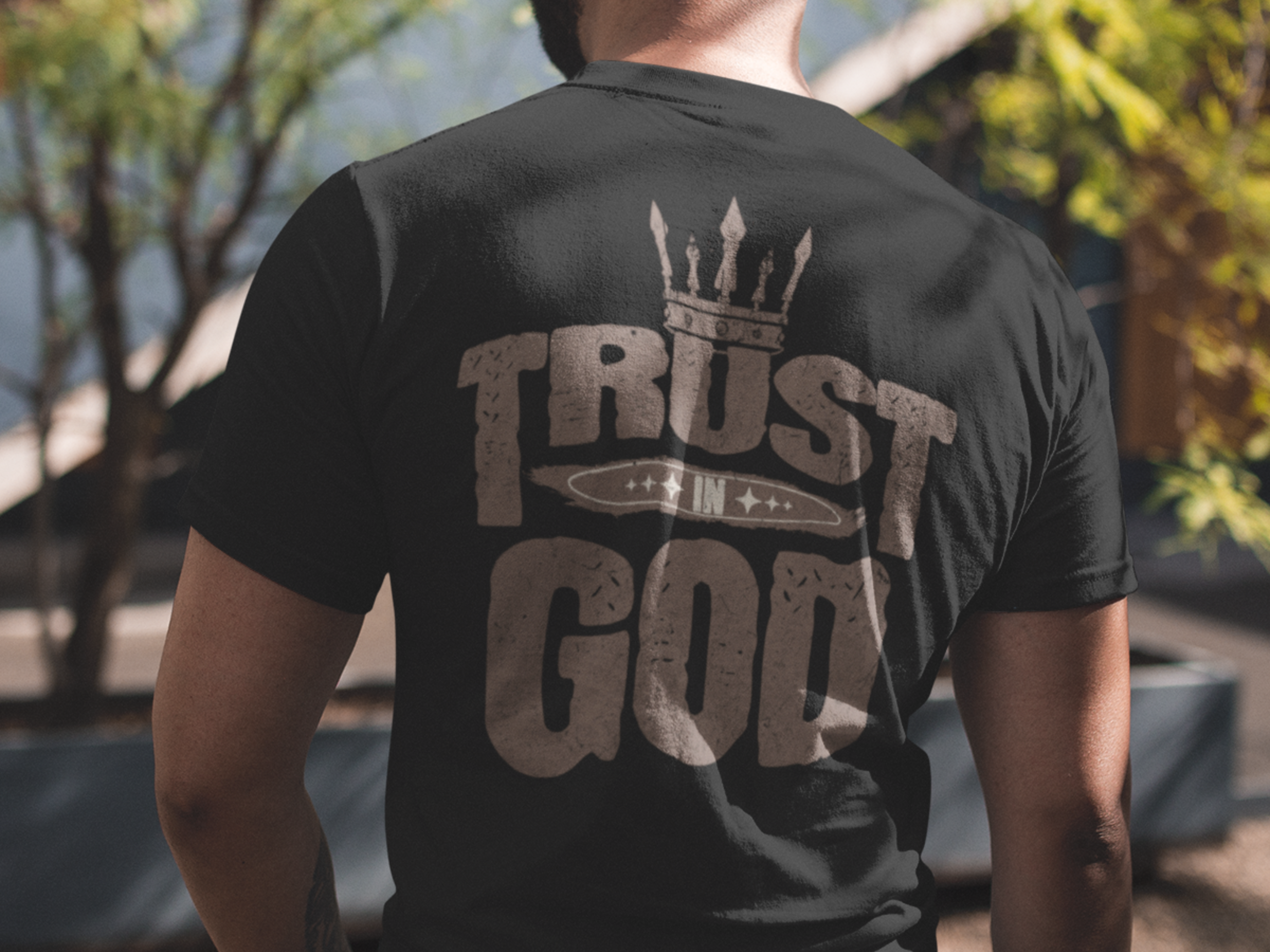 Trust In God - 100% Cotton Faded T-Shirt