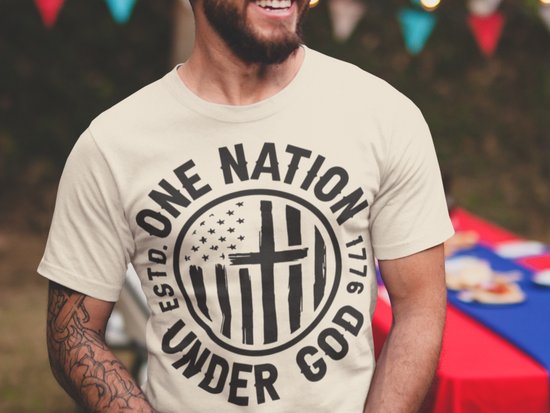 One Nation Under God - 100% Cotton Fitted T-Shirt