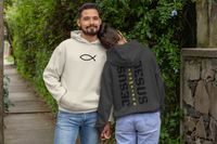 Jesus Is King of Kings - Ichthys "Fish" - Unisex Essential Organic Hoodie