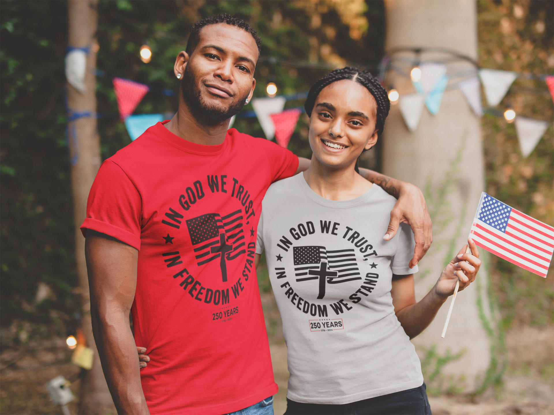 100% Cotton In God We Trust Patriotic T-Shirt