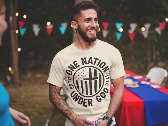 One Nation Under God – Premium Patriotic Christian Tee