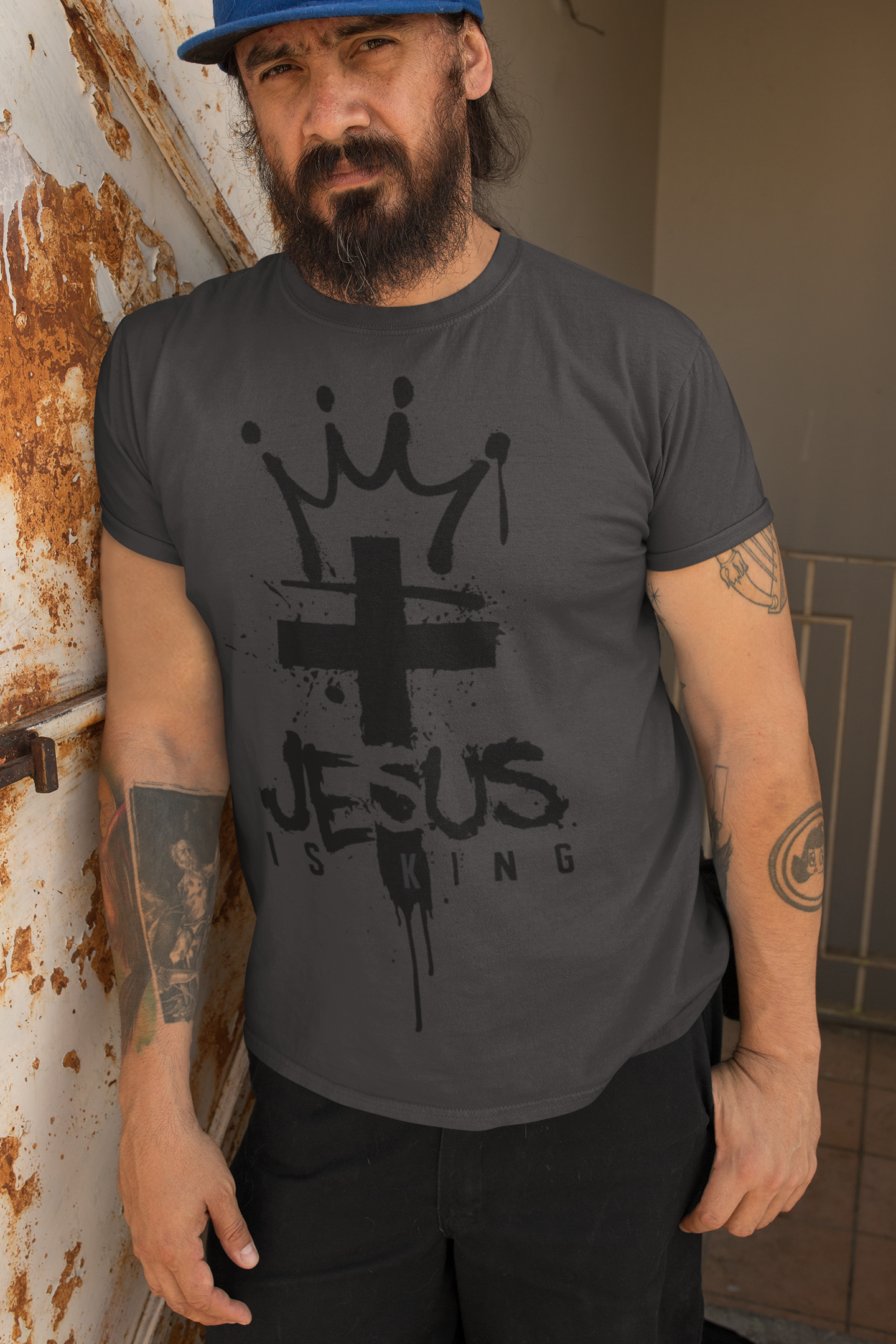 Jesus Is King - 100% Cotton Fitted Tee
