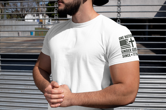 One Nation Under God Since 1776 - 100% Cotton Fitted Tee