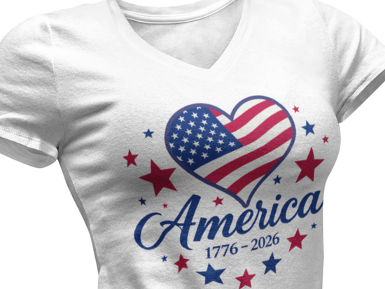America 250 – Women's V-Neck Tee