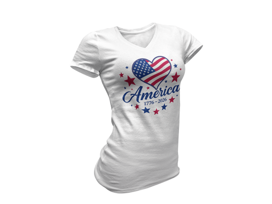 America 250 – Women's V-Neck Tee